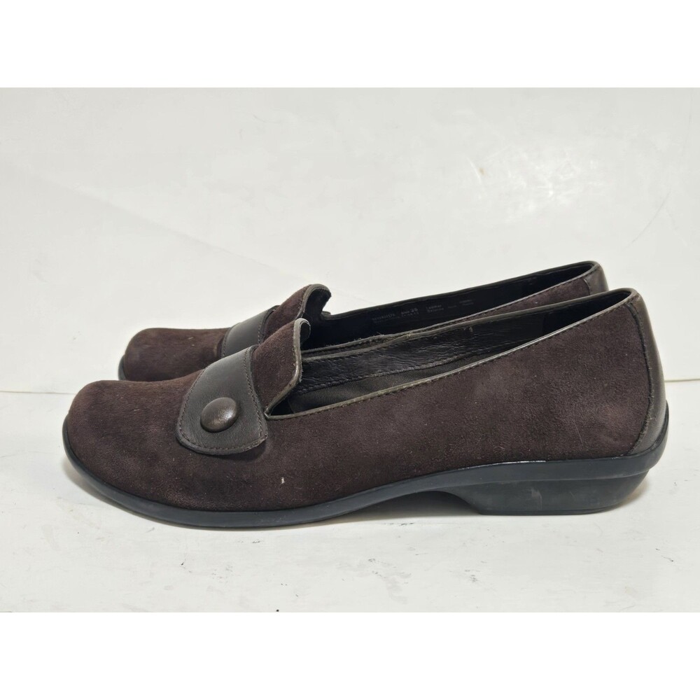Dansko Shoes Womens EU 38 US 8 Brown Suede Leather Slip On Loafers Olena Comfort - Picture 4 of 7